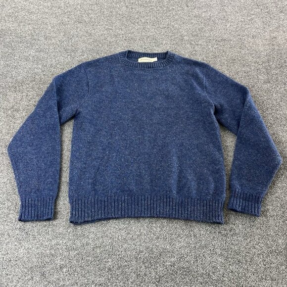 VTG Creighton Shirtmakers Blue Knit Crewneck Sweater Men’s Size L Made In USA - Picture 2 of 7